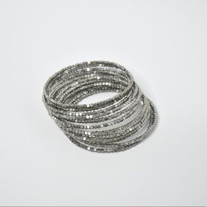 Silver Wrap Style Bracelet